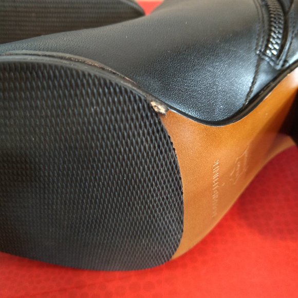 Donald J. Pliner "Vaughn W-5" Black Water Snake Leather Boot Size 8 - Picture 14 of 16